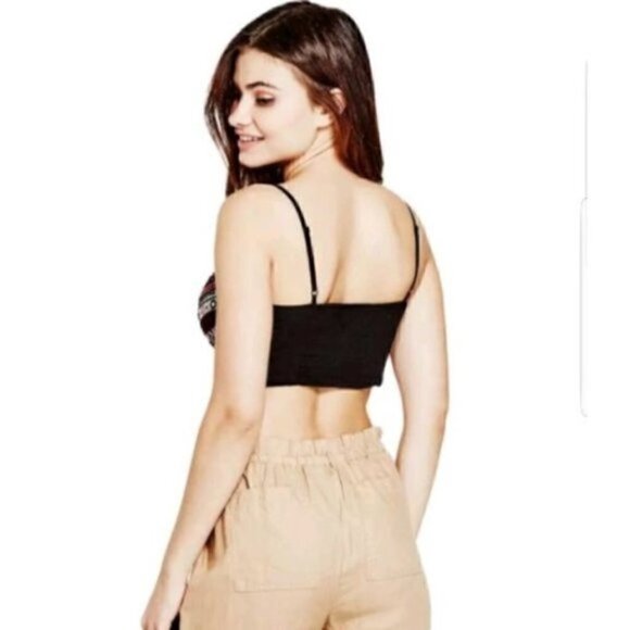 NWT GUESS Liberty Embroidered Crop Top - Picture 2 of 8